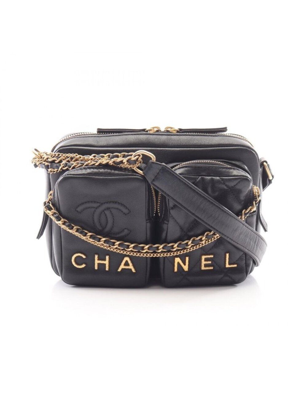 Chanel Shoulder Bag Small Black Lambskin